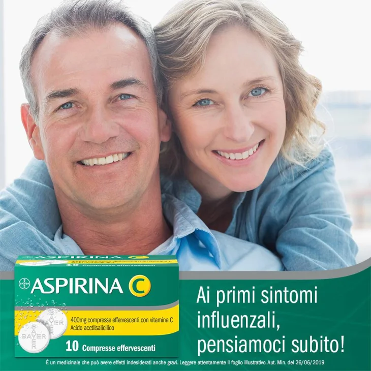Aspirina C 400 mg + 240 mg 10 compresse effervescenti