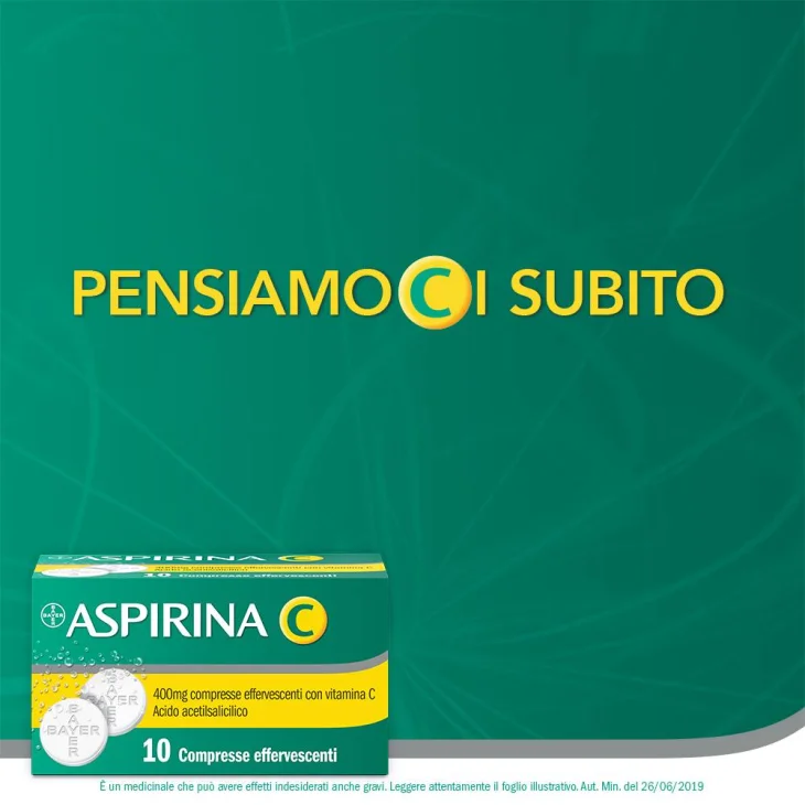 Aspirina C 400 mg + 240 mg 10 compresse effervescenti