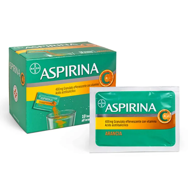 Aspirina 400 mg + 240 mg con vitamina C -  10 bustine granulato effervescente