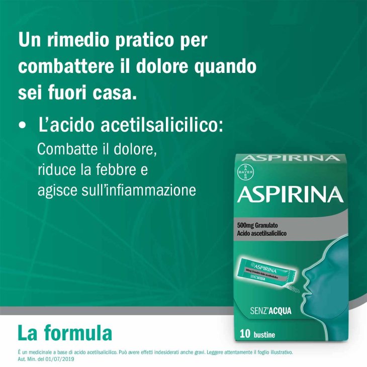 Aspirina 500 mg - 10 bustine granulato