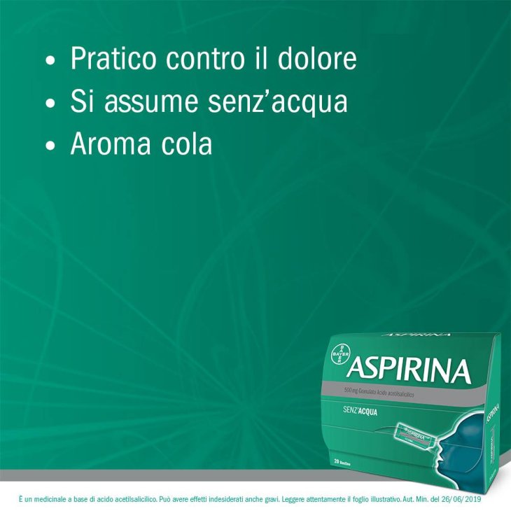 Aspirina 500 mg - 20 bustine granulato