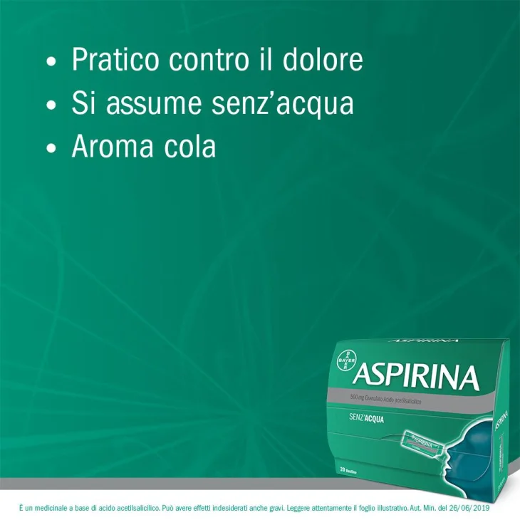 Aspirina 500 mg - 20 bustine granulato
