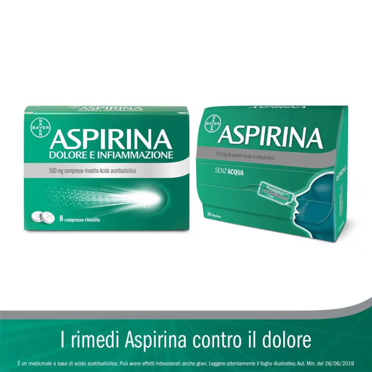 Aspirina 500 mg - 20 bustine granulato