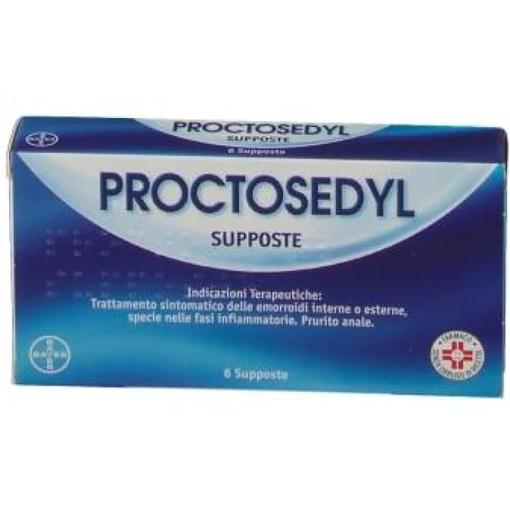 Proctosedyl  5 mg + 50 mg + 10 mg + 0,1 mg - 6 supposte