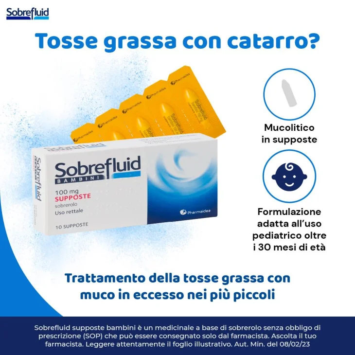 Sobrefluid Bambini 100 mg - 10 supposte
