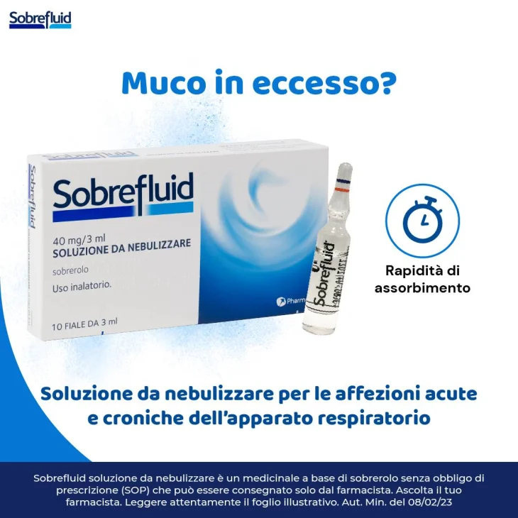 Sobrefluid Soluzione da Nebulizzare 40 mg - 10 fiale da 3 ml
