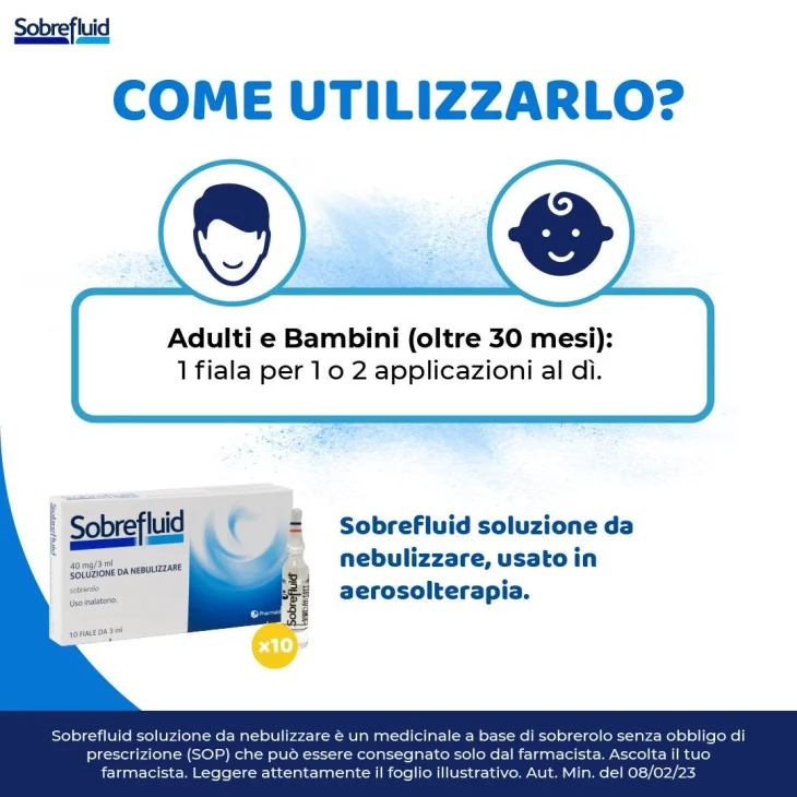 Sobrefluid Soluzione da Nebulizzare 40 mg - 10 fiale da 3 ml