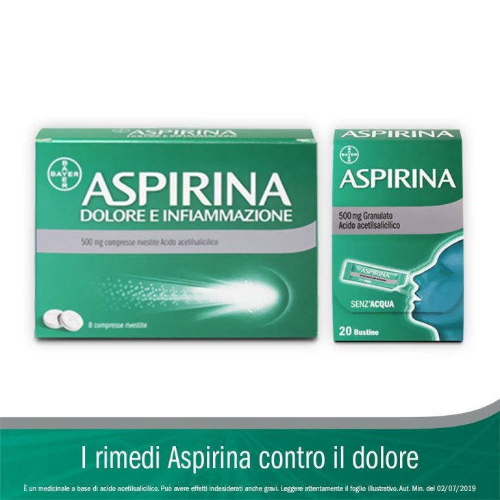 Aspirina Dolore e Infiammazione 500 mg - 8 compresse rivestite