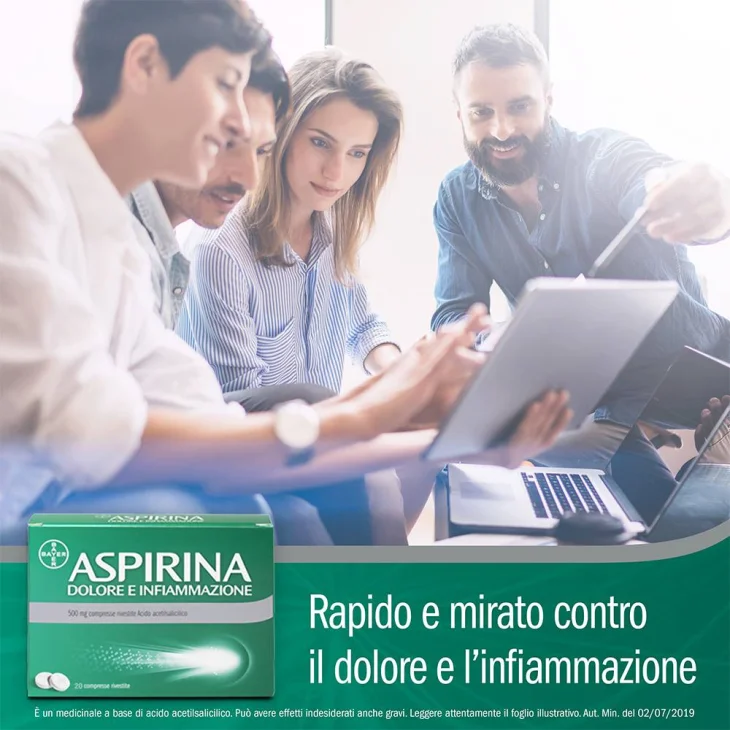 Aspirina Dolore e Infiammazione 500 mg - 20 compresse rivestite