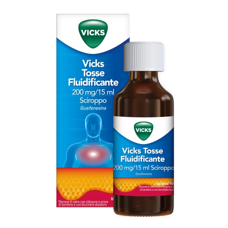 Vicks Tosse Fluidificante 200 mg/15 ml - Sciroppo 180 ml