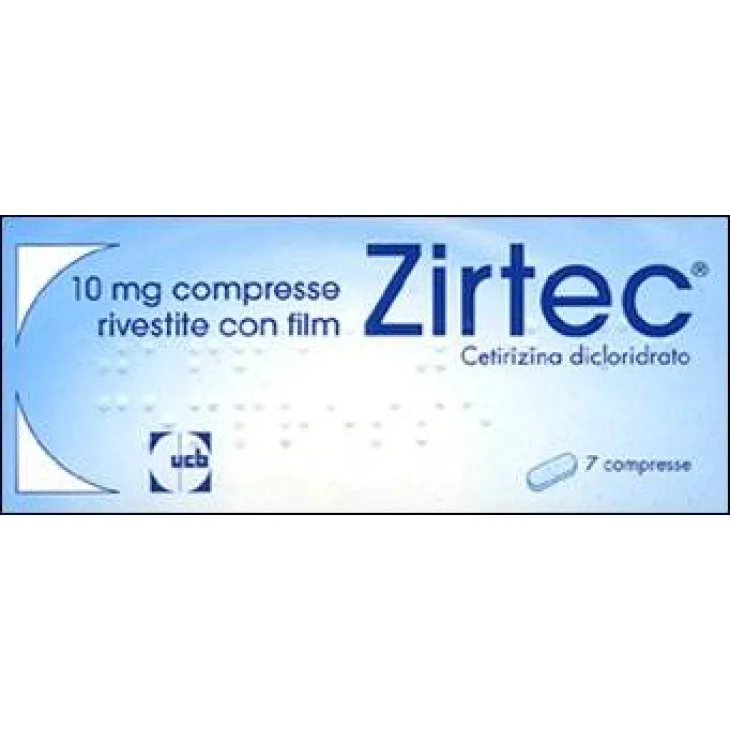 Zirtec 10 mg farmaco antistaminico - 7 compresse rivestite