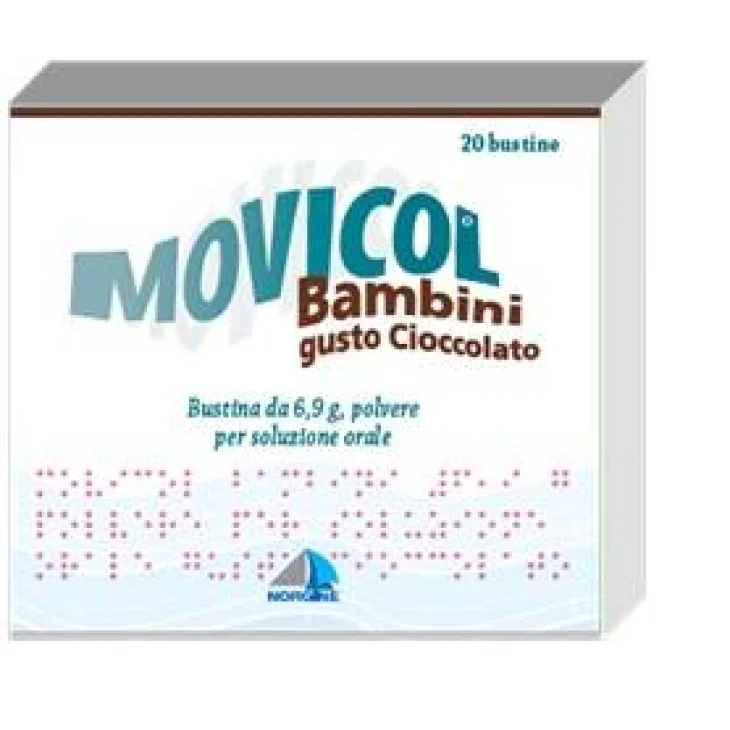 Noos Movicol Contro la Stitichezza dei Bambini Gusto Cioccolato 20 bustine