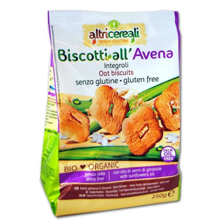 Probios Altri Cereali Biscotti all'Avena integrali e senza glutine 250 g