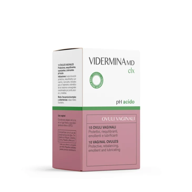 Vidermina MD clx pH acido 10 Ovuli Vaginali 3,0 g