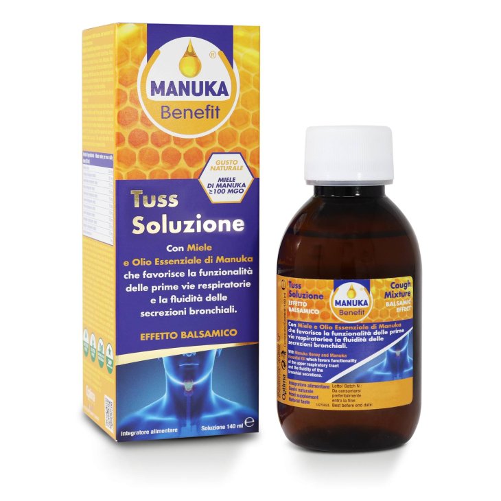 Optima Naturals Manuka Benefit Tuss Soluzione Integratore per la Tosse 140 ml