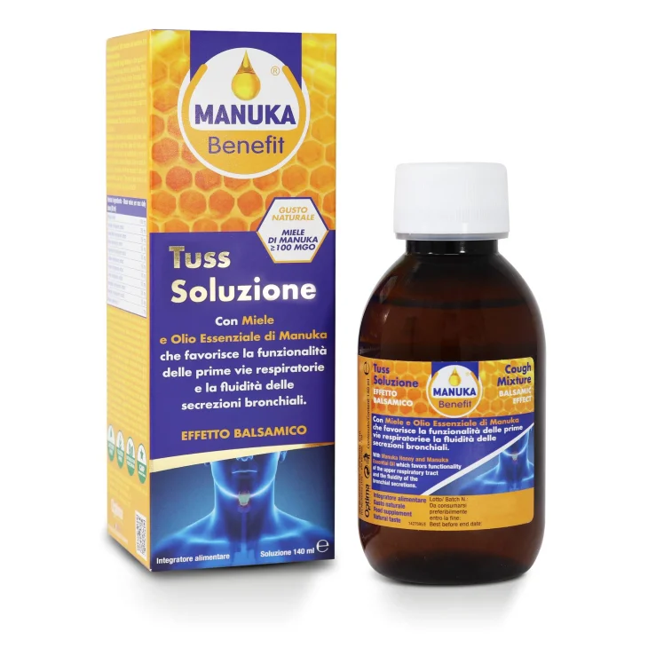 Optima Naturals Manuka Benefit Tuss Soluzione Integratore per la Tosse 140 ml