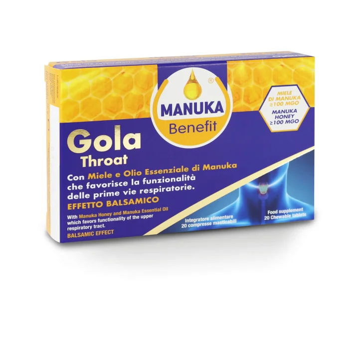 Optima Naturals Manuka Benefit Gola Voce 20 compresse masticabili