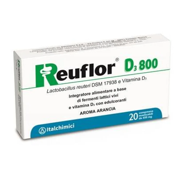 Reuflor D3 800 Compresse Integratore per la Flora Batterica Intestinale