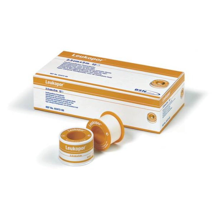 BSN Medical Leukopor Cerotto in TNT per Pelli Sensibili 1,25 cm x 5 m