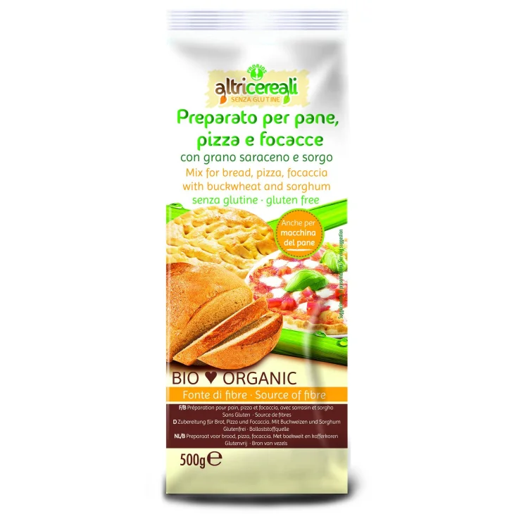 Probios Altri Cereali Preparato bio per Pane Pizza e Focacce senza glutine 500 g