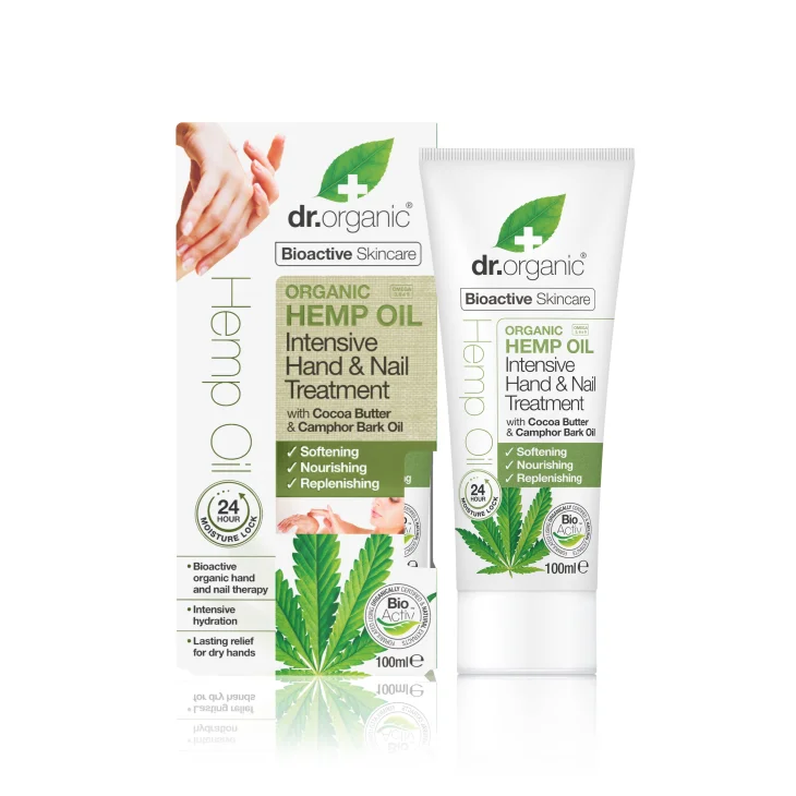 Dr Organic Hemp Oil Trattamento intensivo per mani e unghie 100 ml