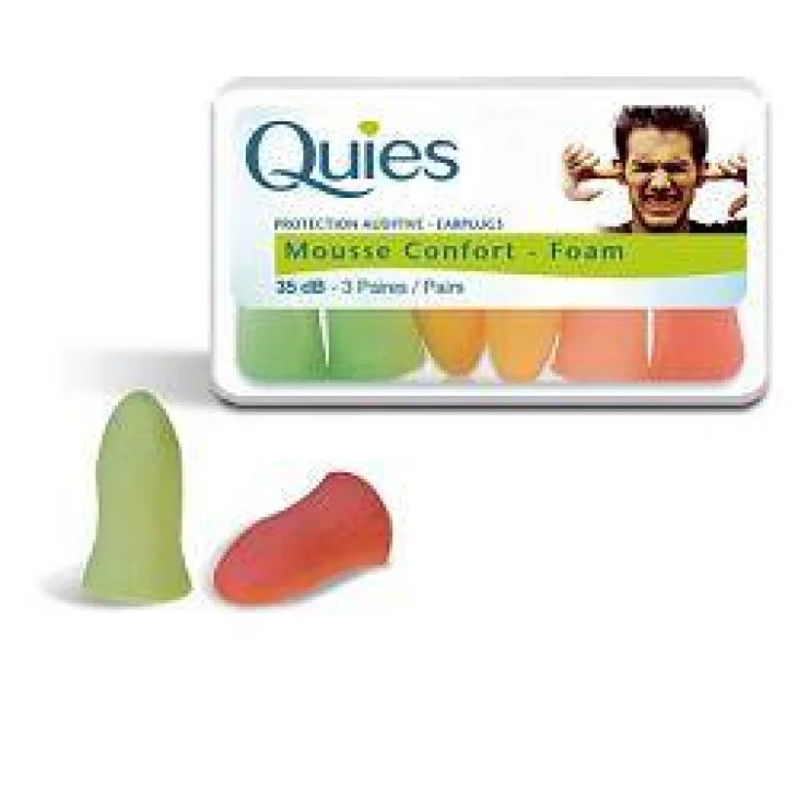Quies Tappi Auricolari in Schiuma Elastica