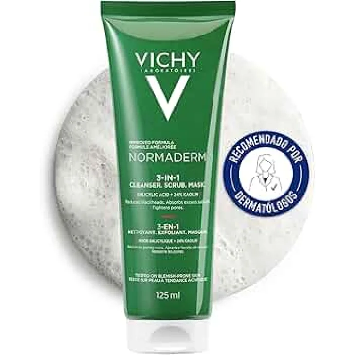 Vichy Normaderm 3 in 1 Esfoliante + Detergente + Maschera 125 ml