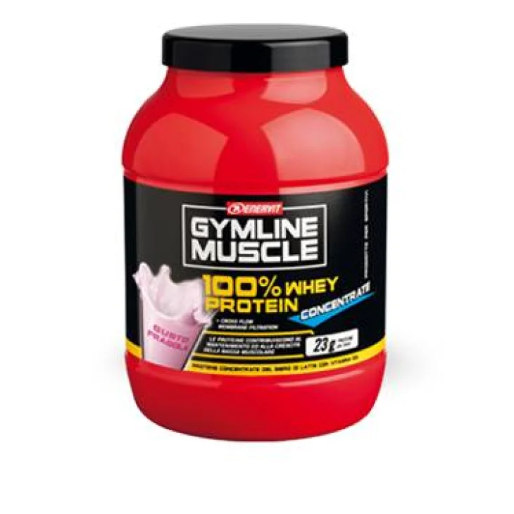 Enervit Gymline 100% Whey Protein Concentrate Integratore di proteine per sportivi gusto fragola 900 g