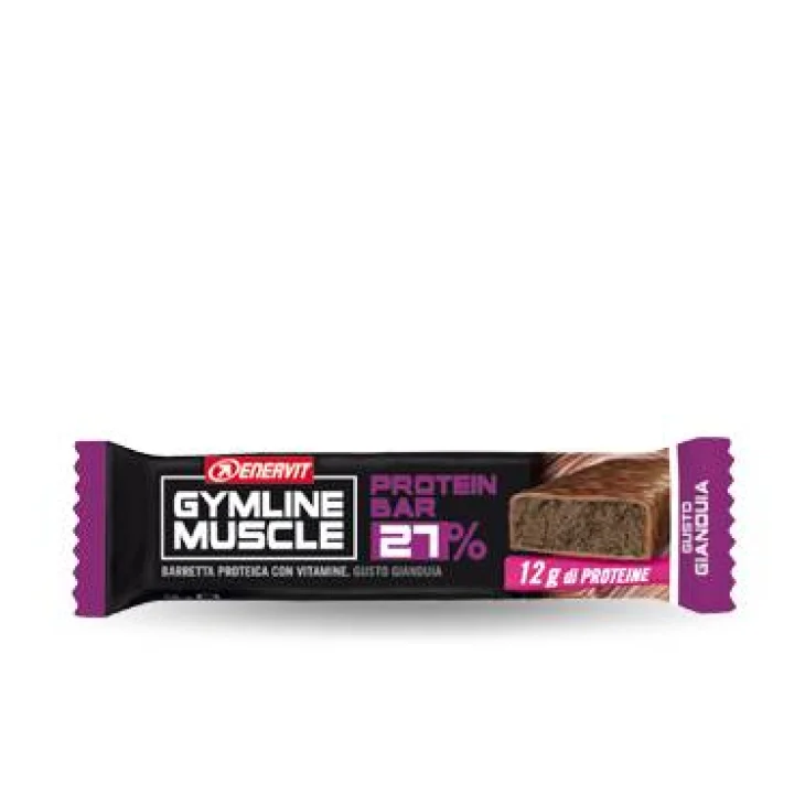 Enervit Gymline Muscle Protein 27% Barretta proteica per Sportivi Gusto Gianduia 45 g