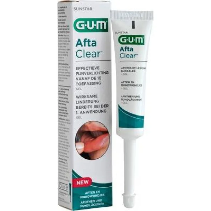 Sunstar Gum Afta Clear Gel Lenito Afte e Lesioni della Bocca 10 ml