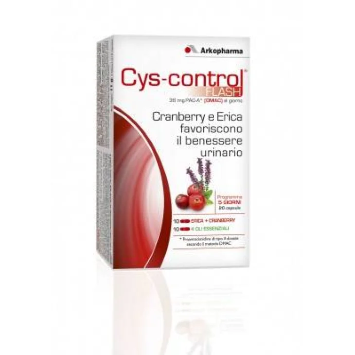 Arkopharma Cys Control Flash Integratore per il Benessere Urinario 20 capsule
