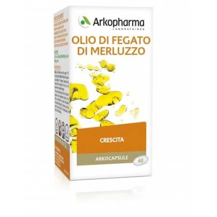 Arkopharma Arkocapsule Fegato di Merluzzo Integratore per le difese immunitarie 60 perle