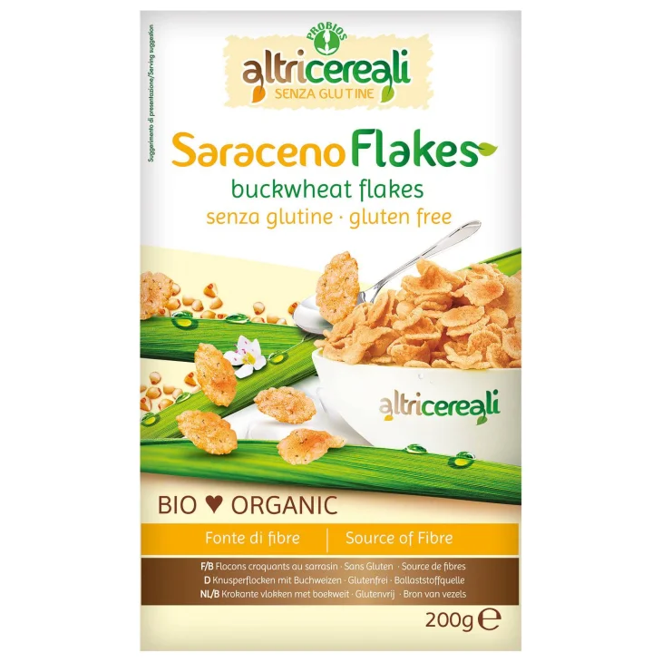 Probios Altri Cereali Saraceno Flakes Cereali Biologici e Senza Glutine