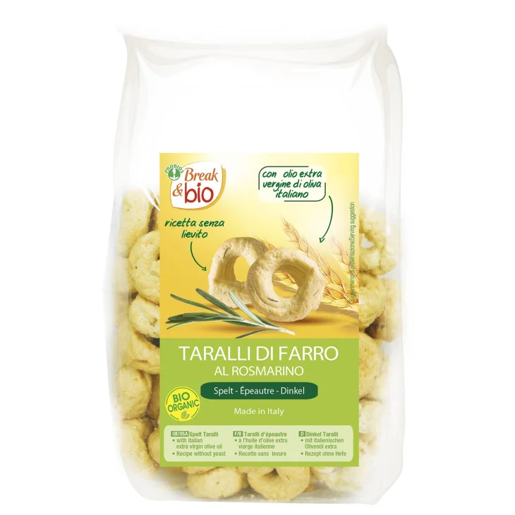 Probios Break & Bio Taralli di Farro al Rosmarino Senza Lievito