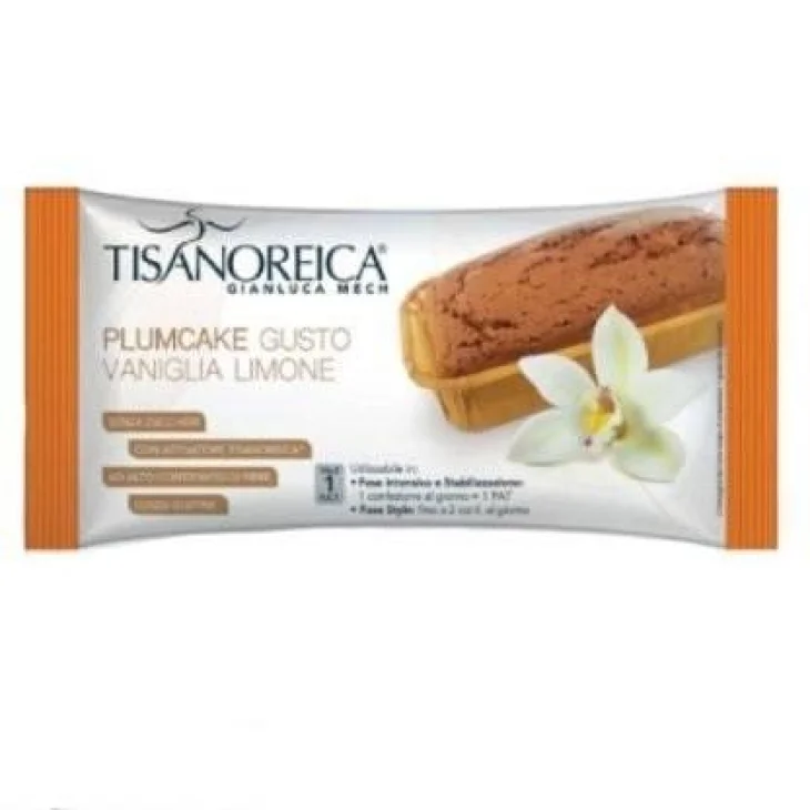 Tisanoreica Style 45 g Plum Cake Snack Dietetico al gusto di Limone vaniglia
