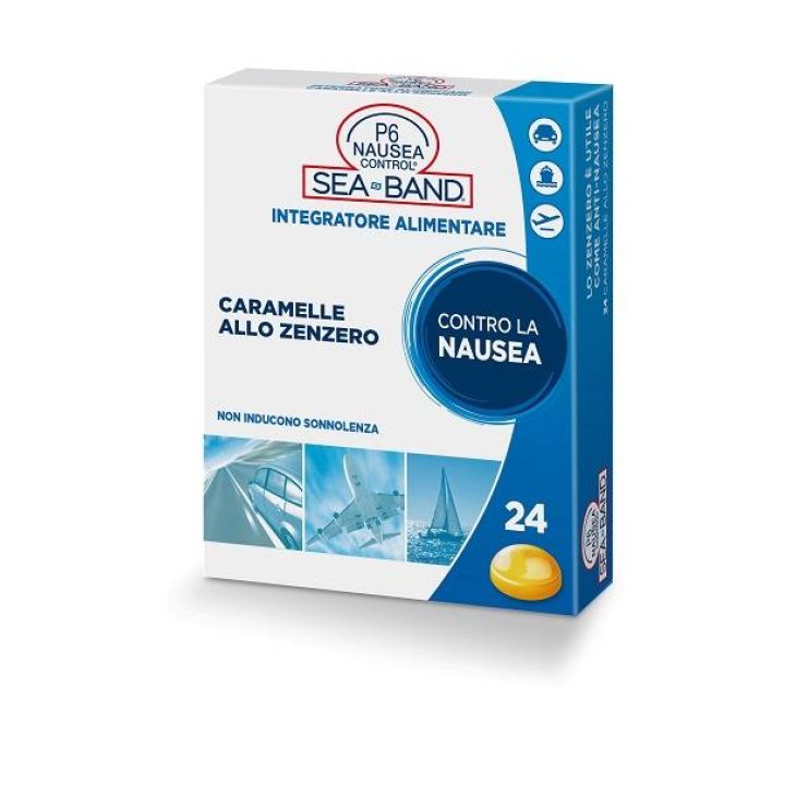 P6 Nausea Control Caramelle allo Zenzero Integratore contro la Nausea 24 caramelle