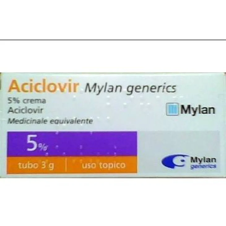 Aciclovir Mylan 5% Crema dermatologica 3 g