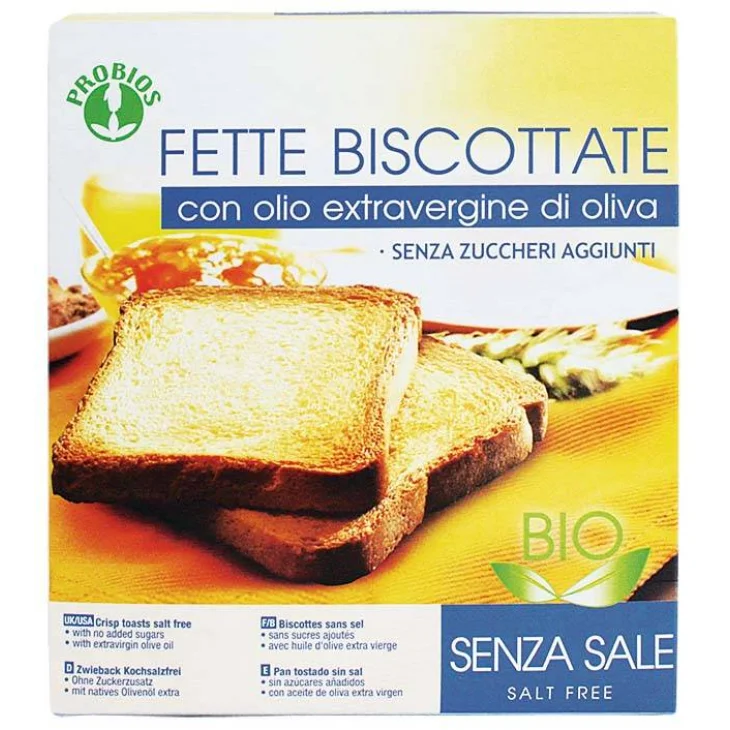 Probios Fette Biscottate Biologiche Senza Sale e Senza Zuccheri Aggiunti