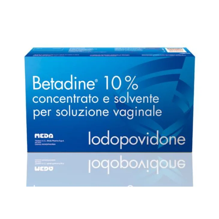 Betadine 10% Concentrato e solvente per soluzione vaginale 5 flaconi + 5 fiale