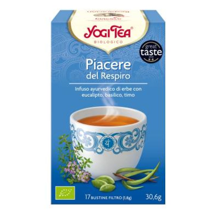 Yogi Tea Piacere del Respiro Infuso ayurvedico con Eucalipto e Timo bio 17 bustine