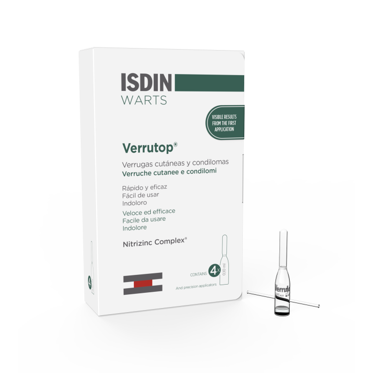 Isdin Verrutop Trattamento per le Verruche in Fiale 4 fiale x 0,10 ml