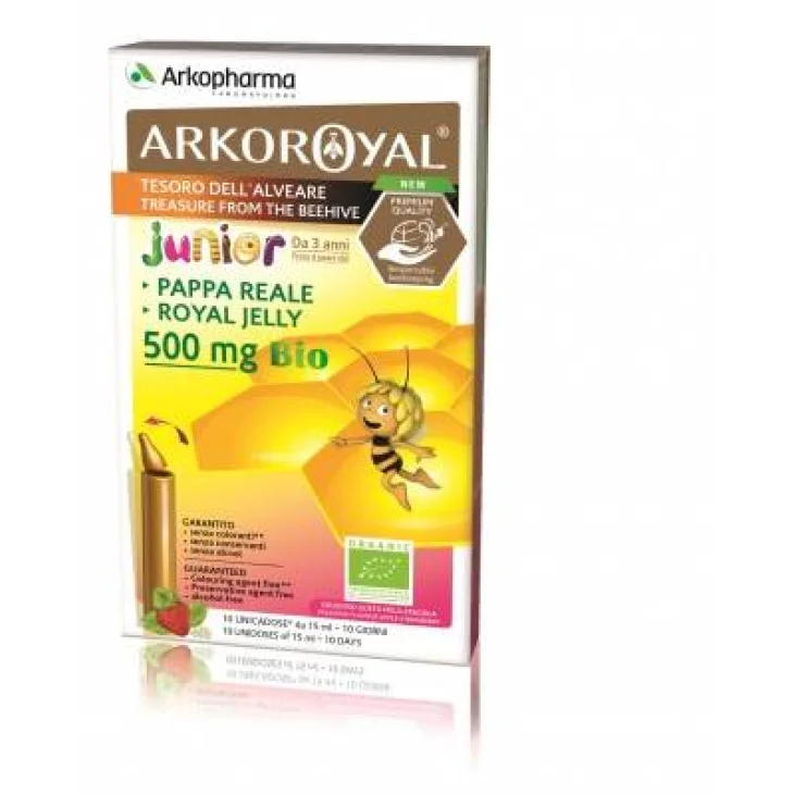Arkopharma Pappa Reale Bio 500 Mg Integratore tonico 10 fiale monodose