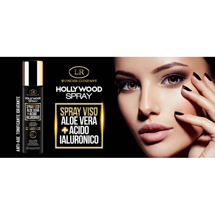 Hollywood Spray Viso Antiage con Aloe Vera e Acido Ialuronico