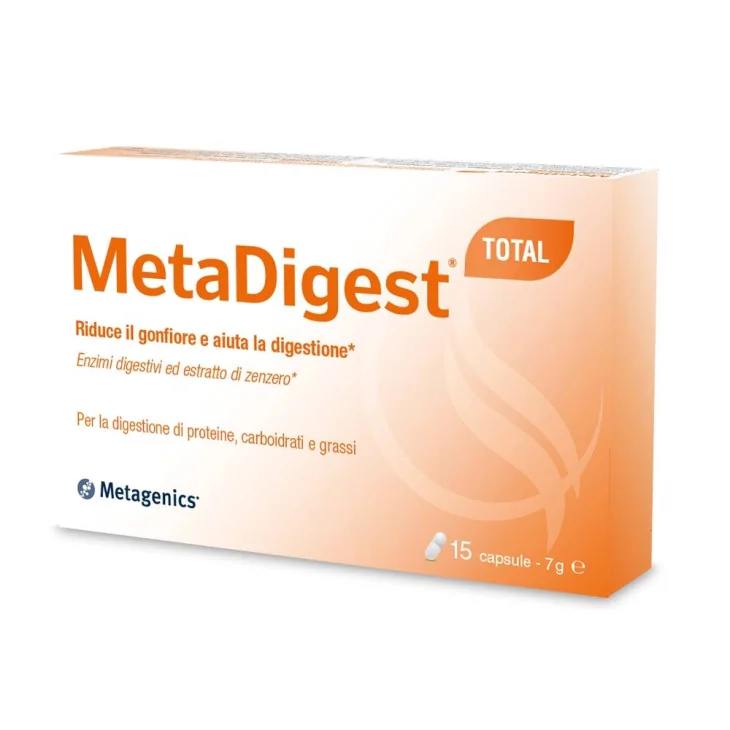 Metagenics MetaDigest Total Integratore con Enzimi Digestivi 15 capsule