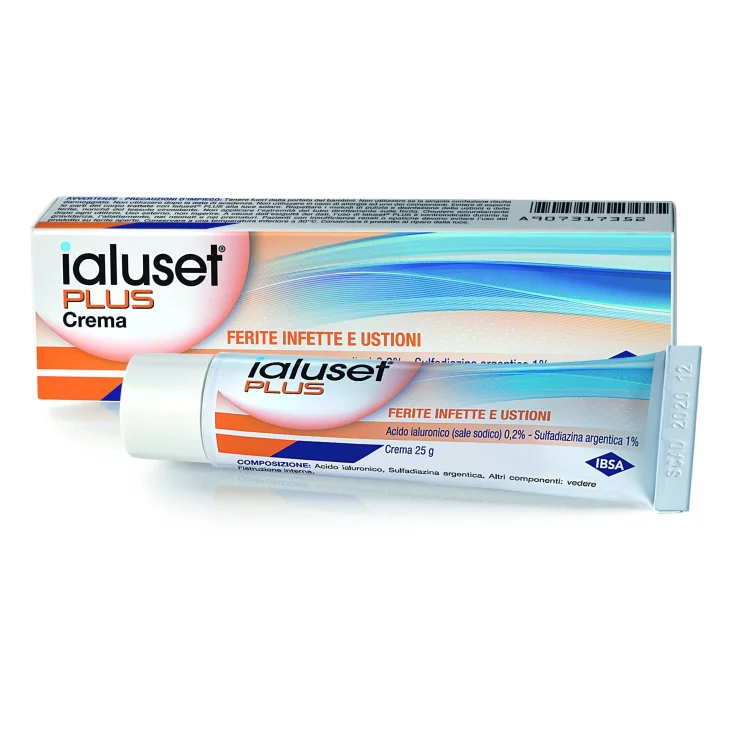 Ialuset Plus Crema per Ferite ed Ustioni Infette 25 g