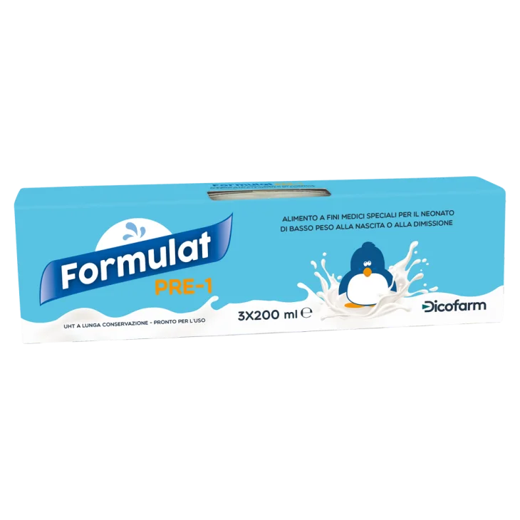 Formulat Pre-1 Liquido Latte per Neonati Sottopeso 3 x 200 ml