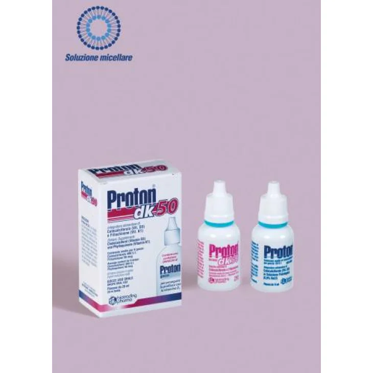 Proton DK 50 Gocce Integratore di Vitamine D e K per Neonati