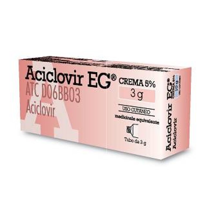 Aciclovir EG 5% Crema contro herpes labiale 3 g