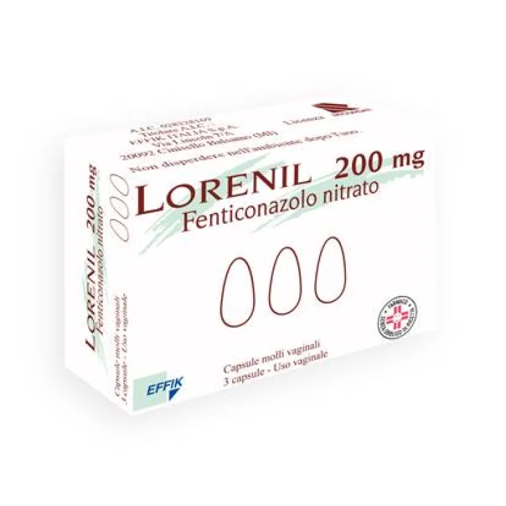 Lorenil 200 mg per il benessere vaginale 3 Capsule Molli Vaginali