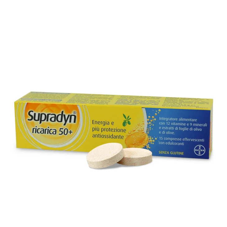 Supradyn Ricarica 50+ Integratore di Vitamine e Minerali 15 compresse effervescenti